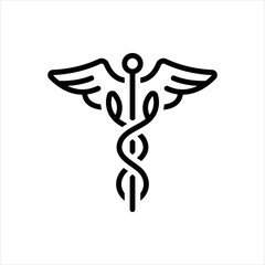 Black line icon for medical