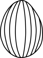 simplicity easter egg freehand drawing