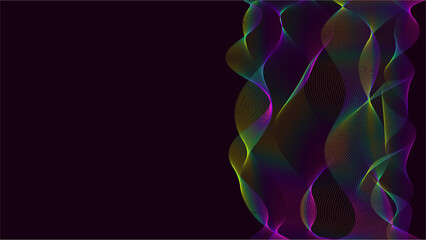 Obraz na płótnie Canvas Modern Wave Background with line and neon color