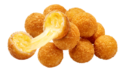 Crispy Cheese ball isolated on white background, Cheese ball or cheesy puffs on white PNG file.