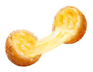 Crispy Cheese ball isolated on white background, Cheese ball or cheesy puffs on white PNG file.