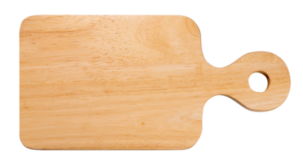 Wooden plate Cutting board on white background, Cutting board on white PNG File.