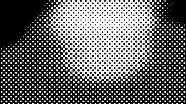 wavy black and white background, noise with dots and blur