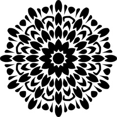 Mandala decorative round ornament. Can be used for greeting card, phone case print, etc. Hand drawn background, vector isolated on white.	


