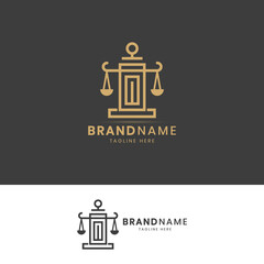 Law, Legal, Law Office Logo Collection. The Judge, Law Firm Logo Template, Lawyer Set Of Vintage Labels, Luxury Vintage Crest Logo, Vector Logo Template.