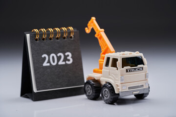 2023 desk calendar and tow truck