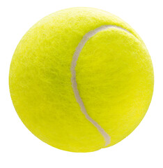 Tennis ball isolated on white background, Yellow Tennis ball sports equipment on white white PNG File.