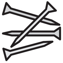 Nails color line style icon