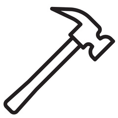 Hammer outline style icon