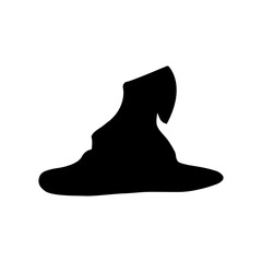 Sketch of a Halloween witch hat isolated on white background.	
