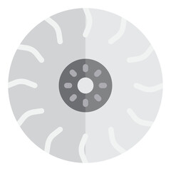 Fototapeta premium Wheel saw flat style icon