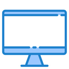 Monitor blue style icon