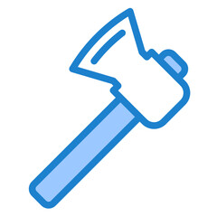 Axe blue style icon