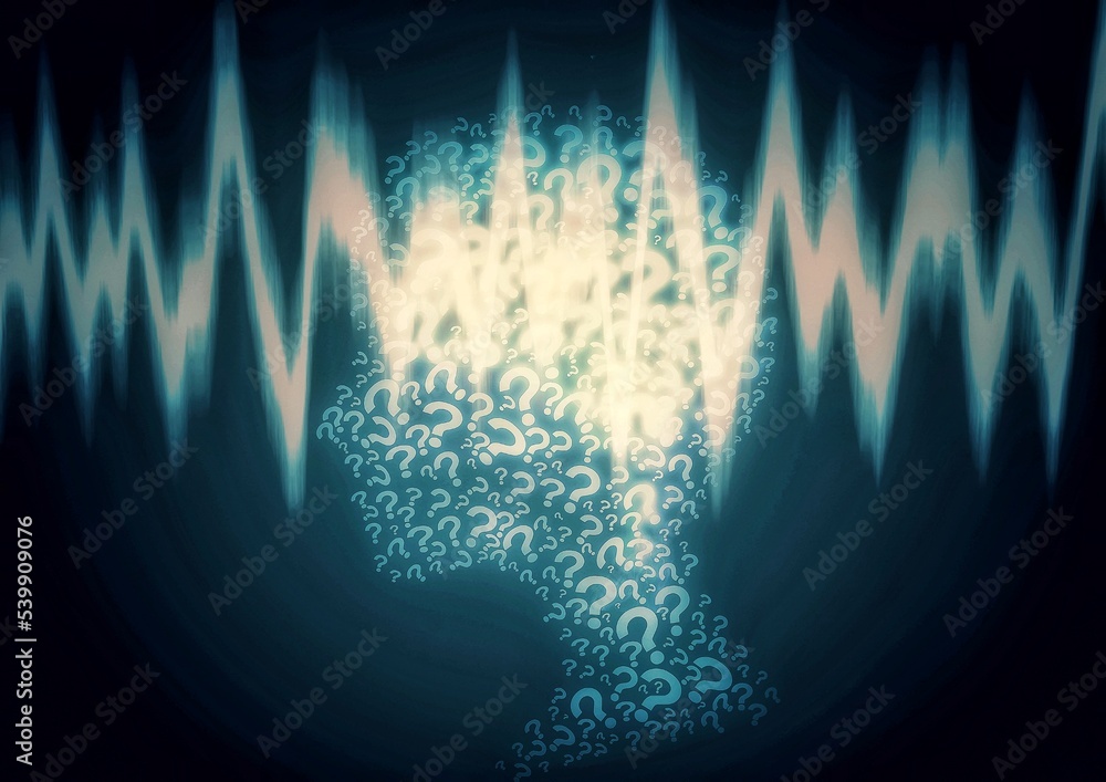 Poster 3d illustration of abstract artificial intelligence in science technology concept