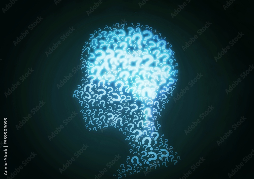 Aufkleber 3d illustration of abstract artificial intelligence in science technology concept