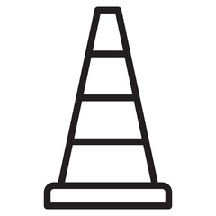 Traffic cone outline style icon