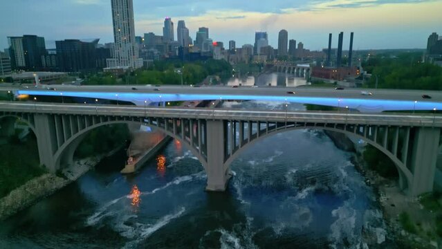 35W Bridge Minneapolis, MN Drone Shot 3