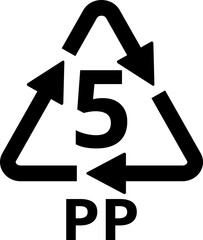 PP icon, Packaging Symbol piktogram, transparent backgrounds