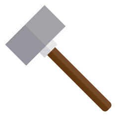 Dead blow hammer flat style icon