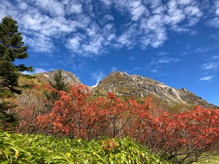 秋の北アルプス　焼岳