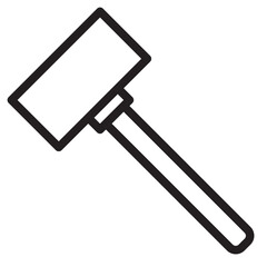Dead blow hammer outline style icon