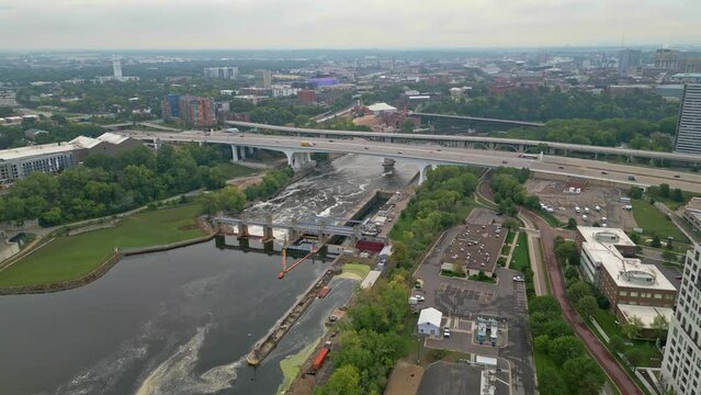 35W Bridge Minneapolis, MN Drone Shot 1