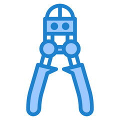 Crimping plier blue style icon