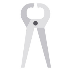 Cutting plier flat style icon