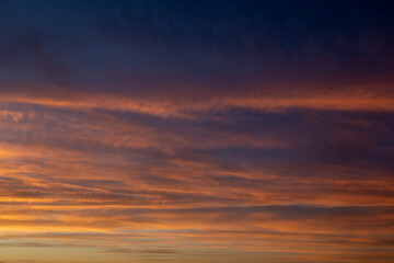 sunset in the sky