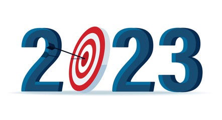 happy new year 2023. hit the target 