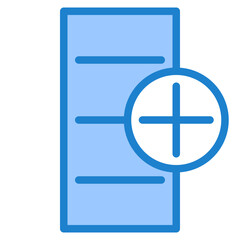 Obraz premium Add Column blue style icon