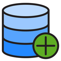 Add Database color line style icon