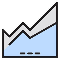 Area Chart color line style icon