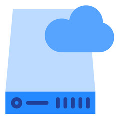 Cloud Storage flat style icon