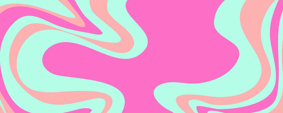 Wave y2k background for retro design. Liquid groovy marble pink background. Purple y2k pattern in modern style pink. Psychedelic retro wave wallpaper.