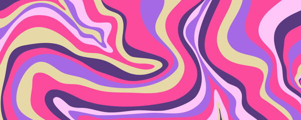 Wave y2k background for retro design. Liquid groovy marble pink background. Purple y2k pattern in modern style pink. Psychedelic retro wave wallpaper.