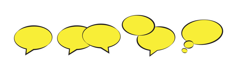 set of speech bubbles	