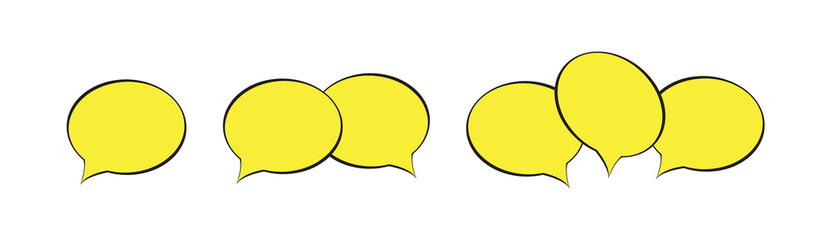 set of speech bubbles	