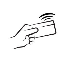 credit card icon on white background	