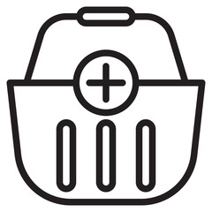 Add to cart outline style icon