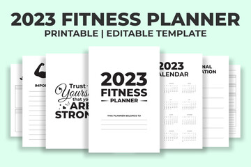 2023 Fitness Planner - obrazy, fototapety, plakaty