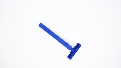 shaver to clean the mustache and beard and hair with sharp razor blades on a white background