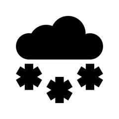 Snow Falling Flat Vector Icon