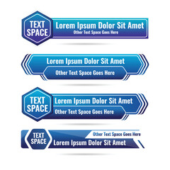 Set collection vector of Broadcast News Lower Thirds Template layout design.  Suitable for Headline news titles, Sports games on television, Video, and media channel.