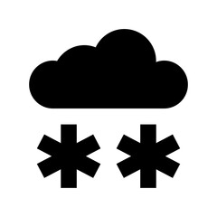 Snow Falling Flat Vector Icon