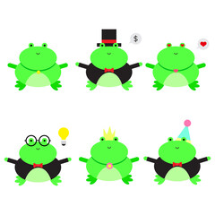 cute frog mascot