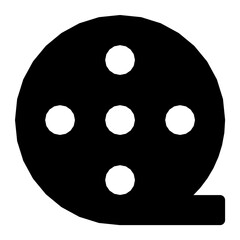 Film Reel Flat Vector Icon