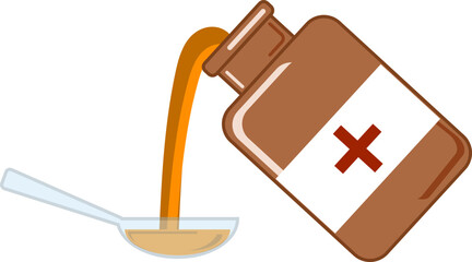 liquid medicine vector. flat design ilustration