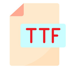TTF flat style icon