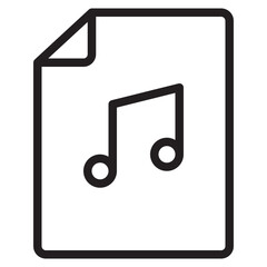 Music File outline style icon